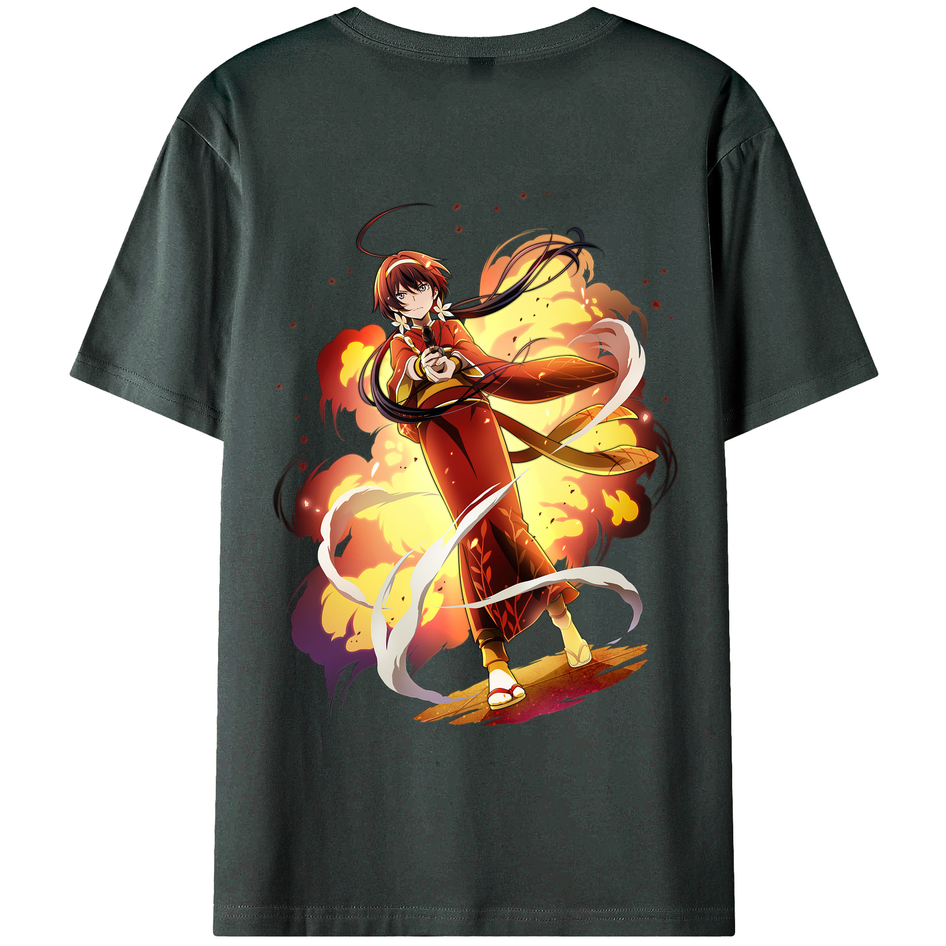 （画像用） 文豪ストレイドッグス Bungo Stray Dogs 綿100％ メンズ半袖Tシャツ（バックプリント） 通気性